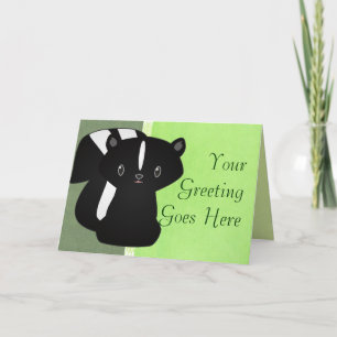 Carte de voeux pour bébé Skunk