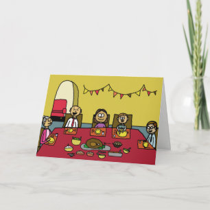 Carte de voeux pour Bon thanksgiving comique amusa