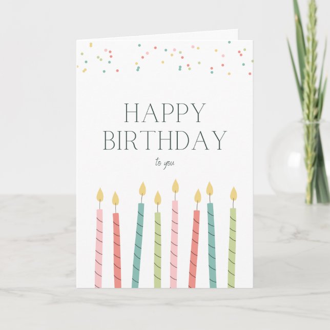 Carte de vœux pour bougie d'anniversaire (Devant)