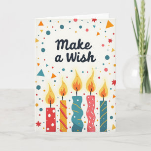 Carte de vœux pour bougie d'anniversaire
