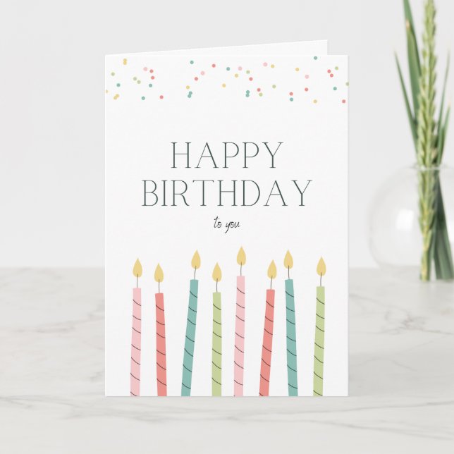 Carte de vœux pour bougie d'anniversaire (Devant)