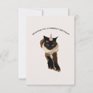 Carte de voeux pour chat anniversaire