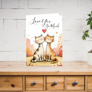 Carte de vœux pour chat de la Saint-Valentin