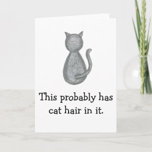 Carte de voeux pour chat mignonne - Oeuvre origina