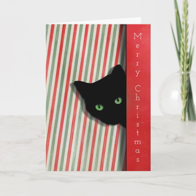 Carte de voeux pour chat Noël (Devant)