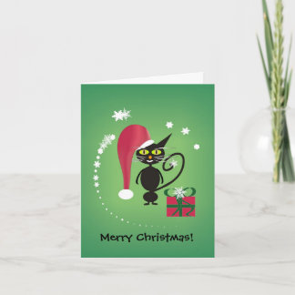 Carte de voeux pour chat Noël