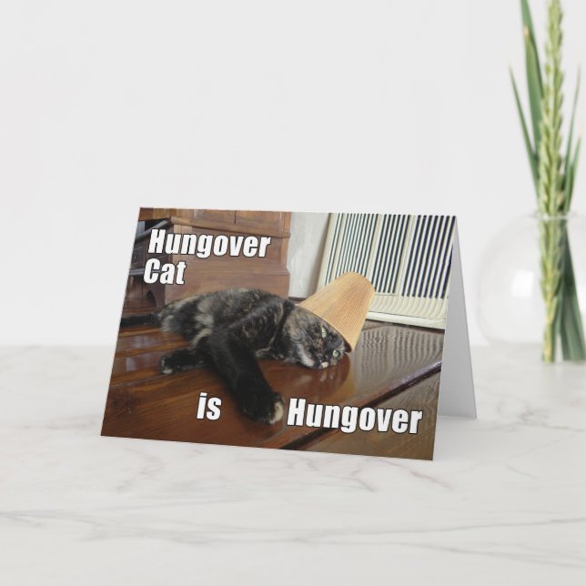Carte de vœux pour chat tortue mal en point (Devant)