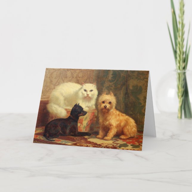 Carte de voeux pour chats et chiens persans (Devant)