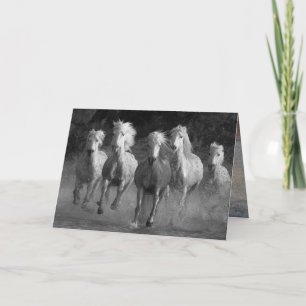 Carte de voeux pour Cheval de course d'eau