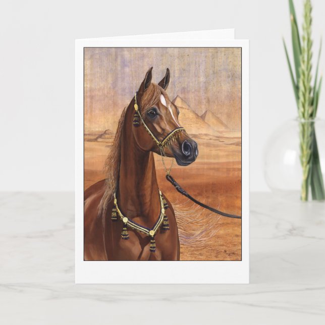 Carte de voeux pour cheval égyptien Princesse Arab (Devant)