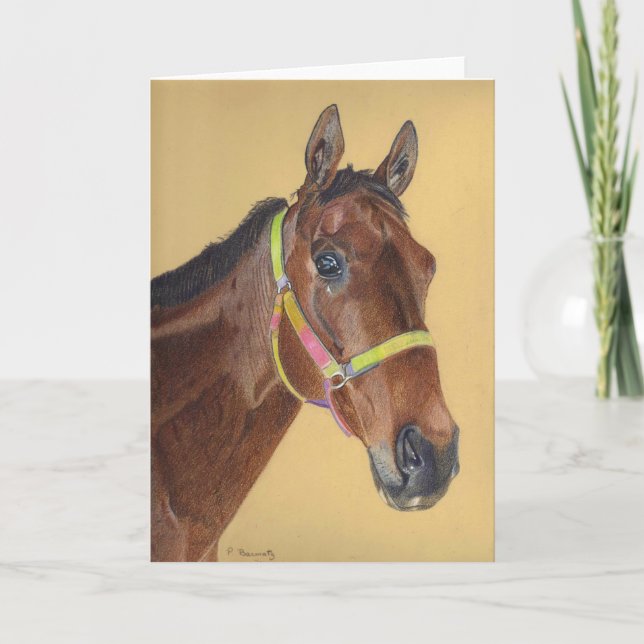 Carte de vœux pour cheval pur-sang (Devant)