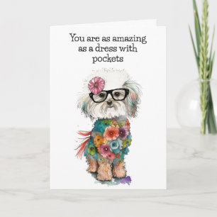 Carte de voeux pour chien, carte d'encouragement