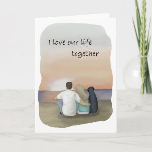 carte de voeux pour chien d'amour; carte labrador