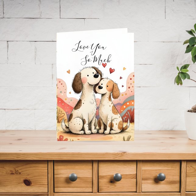 Carte de vœux pour chien de la Saint-Valentin (Créateur téléchargé)
