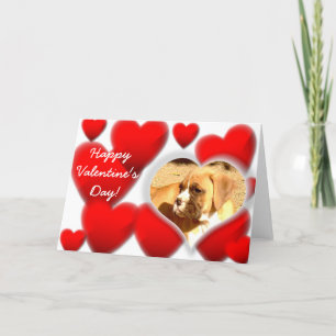 Carte de voeux pour chien de Valentine's Day Boxer