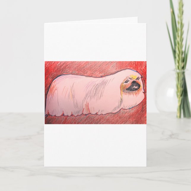 Carte de vœux pour chien Pékinois (Devant)