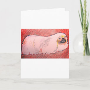 Carte de vœux pour chien Pékinois