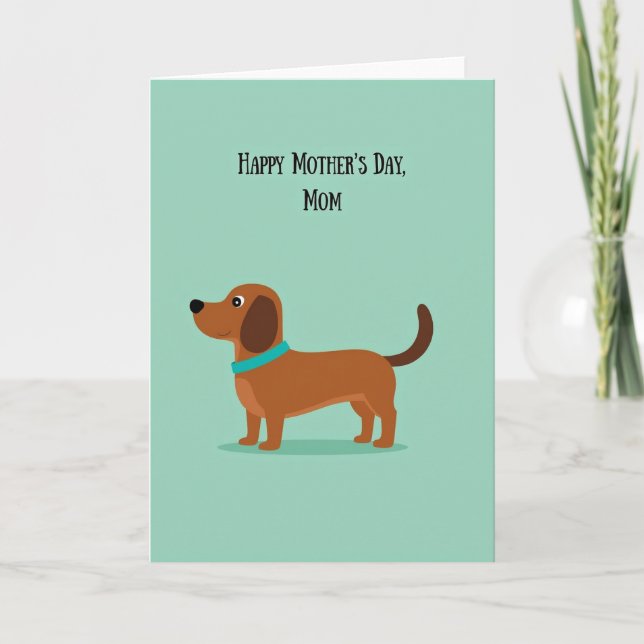 Carte de vœux pour chien vert menthe (Devant)