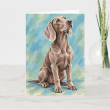 Carte de vœux pour chien Weimaraner