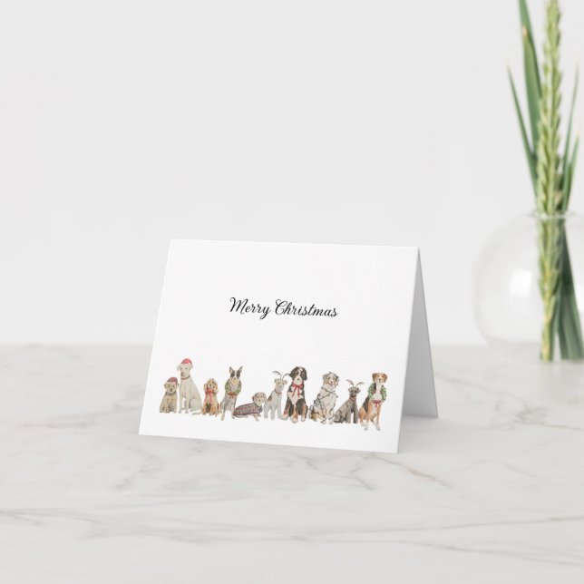Carte de voeux pour chiens de Noël (Devant)