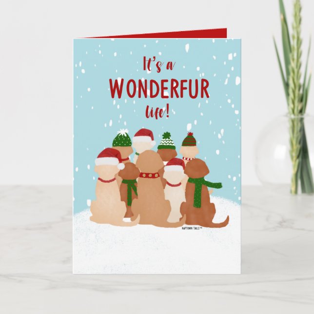 Carte de voeux pour chiens de Noël (Devant)