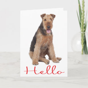 Carte de vœux pour chiot Airedale - Vers