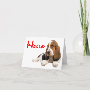 Carte de vœux pour chiot Basset Hound