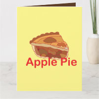 Carte de vœux pour dessert de tarte aux pommes