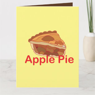 Carte de vœux pour dessert de tarte aux pommes