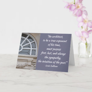 Carte de voeux pour diplômés de Sullivan Architect