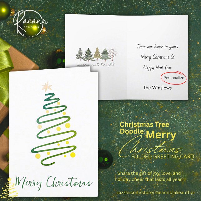 Carte de voeux pour Doodle de sapin de Noël sophis (Créateur téléchargé)