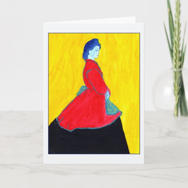 Carte de voeux pour femme bleue (Devant)