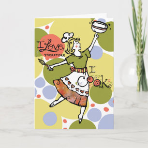 Carte de vœux pour femme qui aime cuisiner !