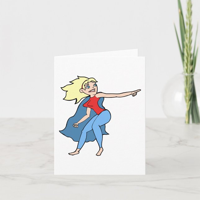 Carte de voeux pour femme Superhero (Créateur téléchargé)