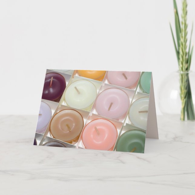 carte de vœux pour fête aux chandelles (Devant)