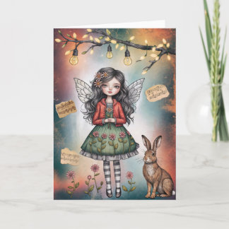Carte de vœux pour fille au style chic décontracté