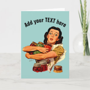 Carte de voeux pour fille rétro vintage Bien sûr q