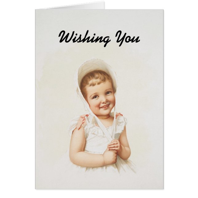 Carte de voeux pour filles été vintage (Devant)