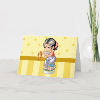 Carte de voeux pour filles indiennes