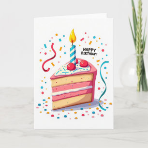 Carte de vœux pour gâteau de célébration