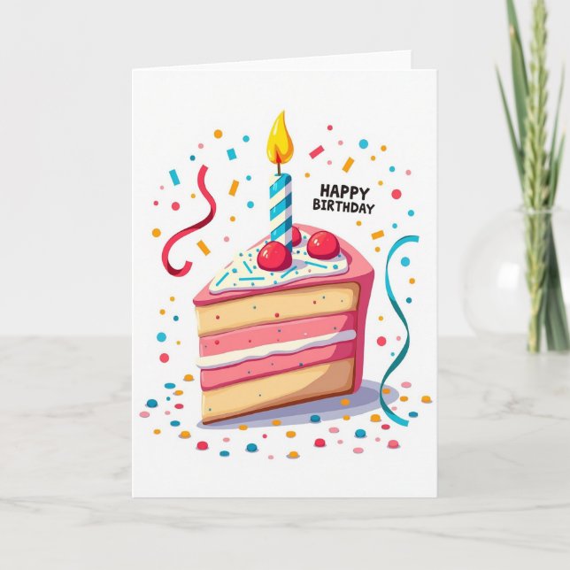 Carte de vœux pour gâteau de célébration (Devant)