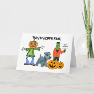 Carte de voeux pour Halloween Schnauzer Miniature