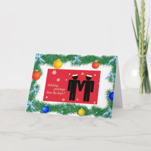 Carte de voeux pour hommes LGBT Holiday