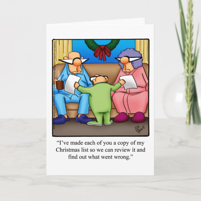Carte de voeux pour Humour de Noël amusant (Devant)
