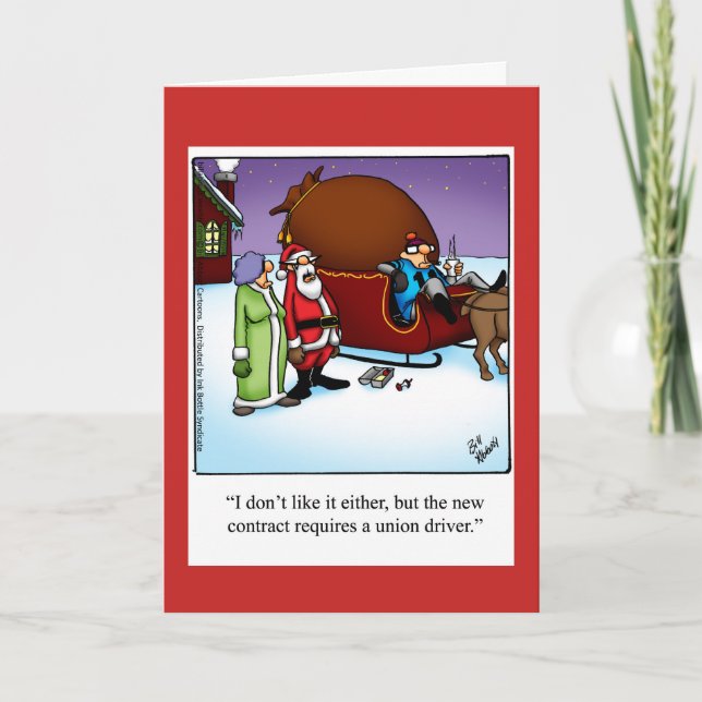Carte de voeux pour Humour de Noël amusant (Devant)