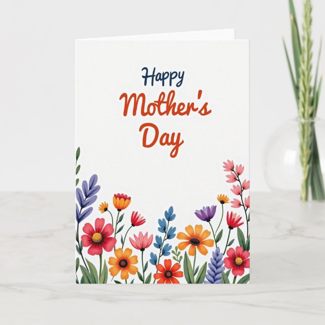 Carte de vœux pour jardin floral (Devant)