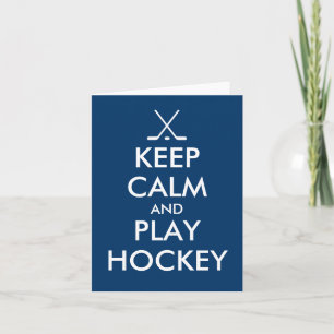 Carte de vœux pour jouer au hockey en restant calm
