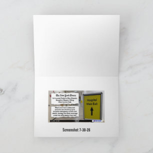 Carte de vœux pour journaliste du système d'alerte