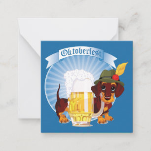 Carte de voeux pour la bière et le chien Oktoberfe