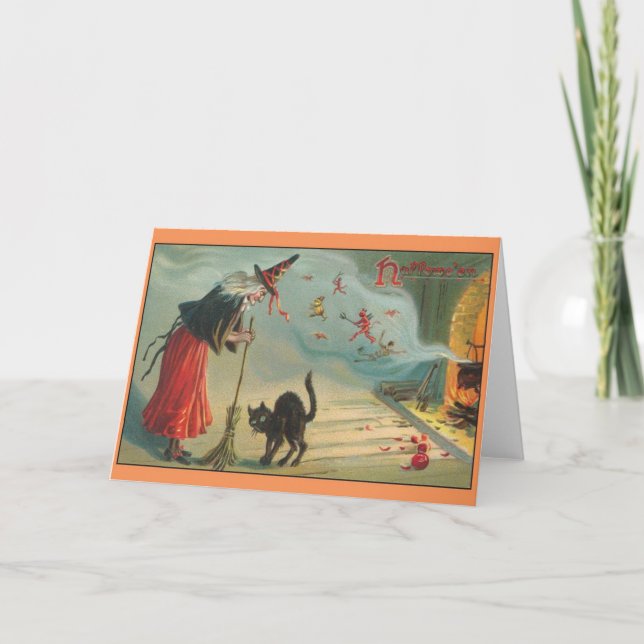 Carte de voeux pour la brasse de sorcière d'Hallow (Devant)
